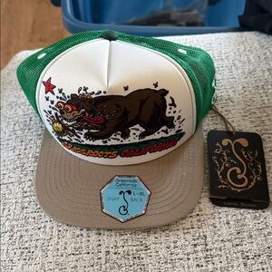 Grassroots California Green and Tan Snapback Hat